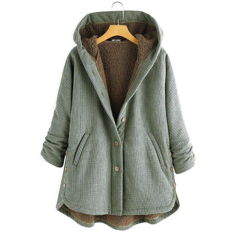 Ruby - Checked Hooded Coat