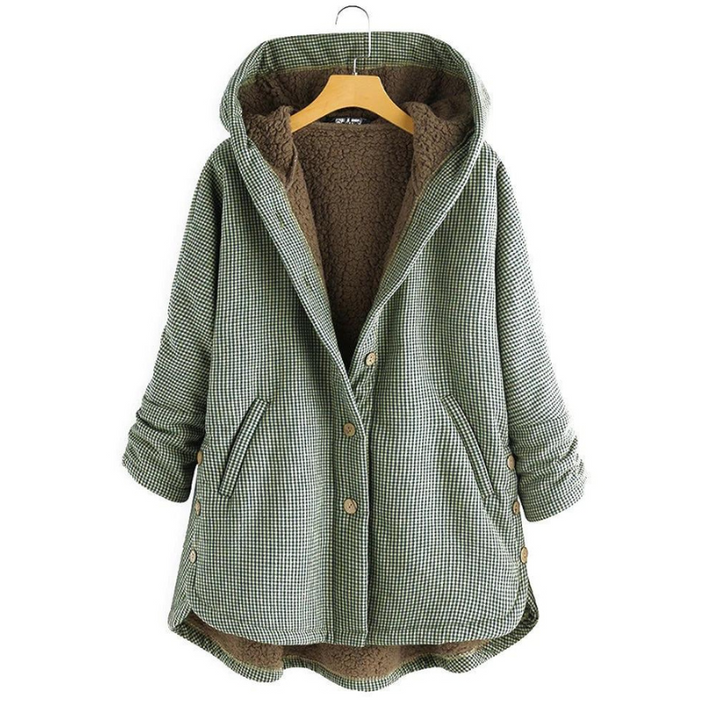 Ruby - Checked Hooded Coat