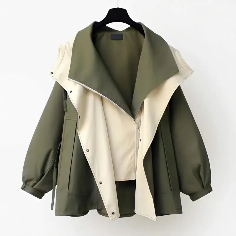 Aurora -Two-Tone Hooded Jacket