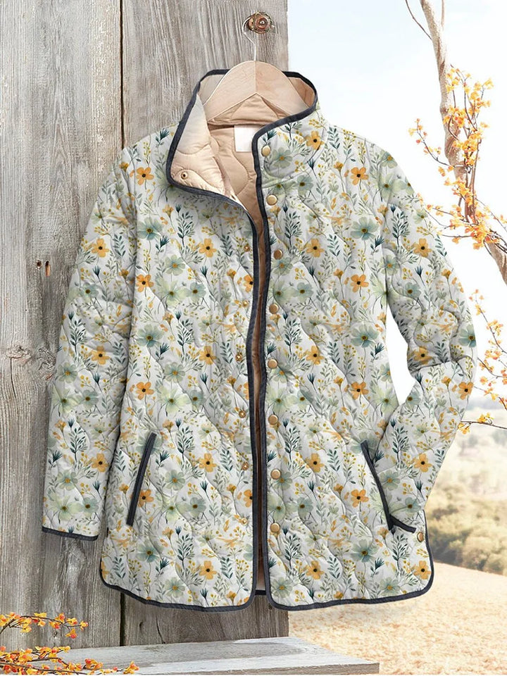 Ryleigh - Delightful Floral Printed Quilted Jacket for Women