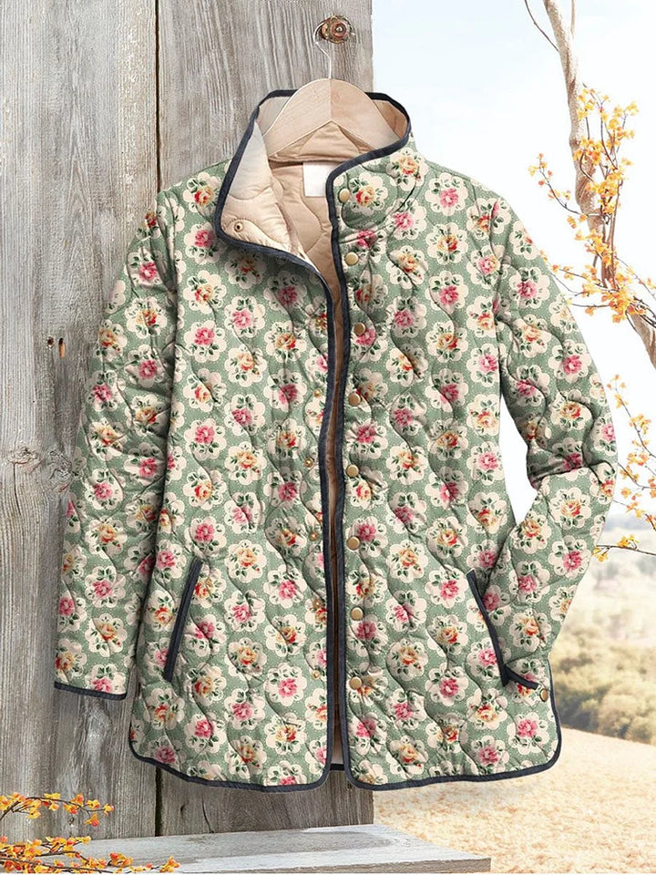 Sienna - Vintage Floral Art Print Jacket for Women