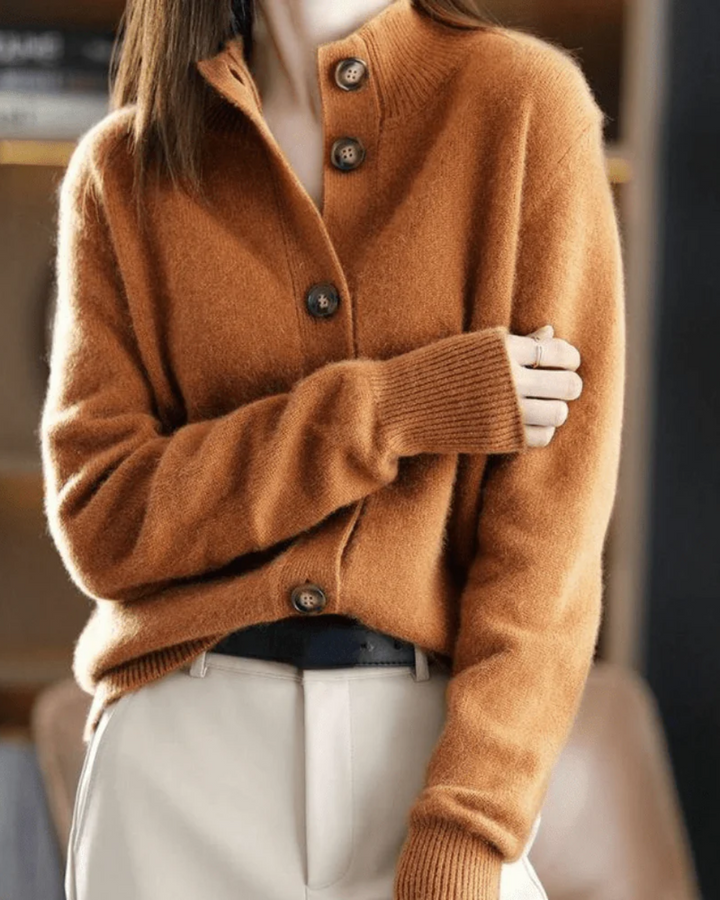 Riley - Retro-Style Cashmere Cardigan