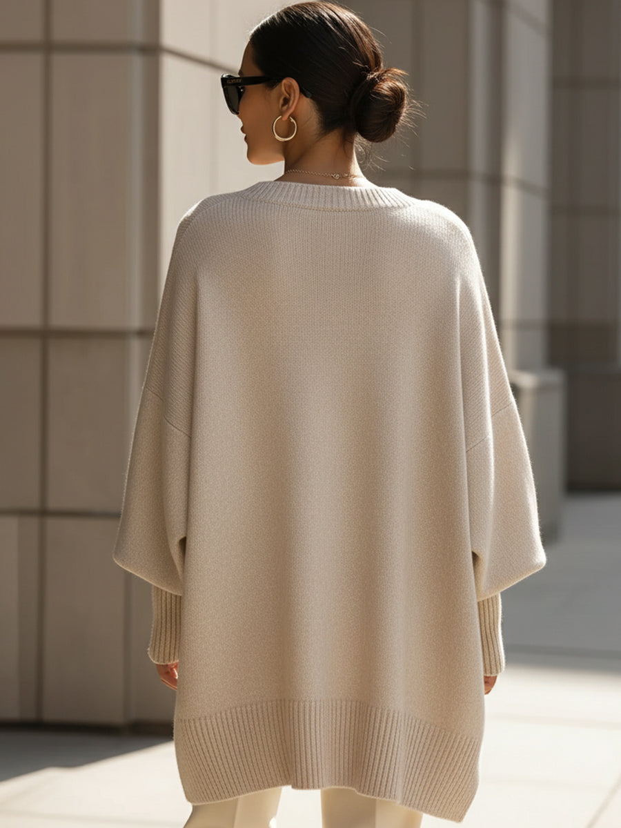 Emma – Effortless Elegance Oversized Poncho