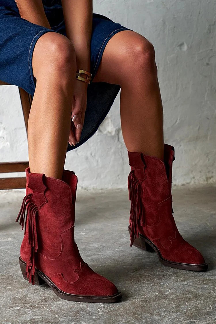 Aspen -  Western Inspired Ankle Boots