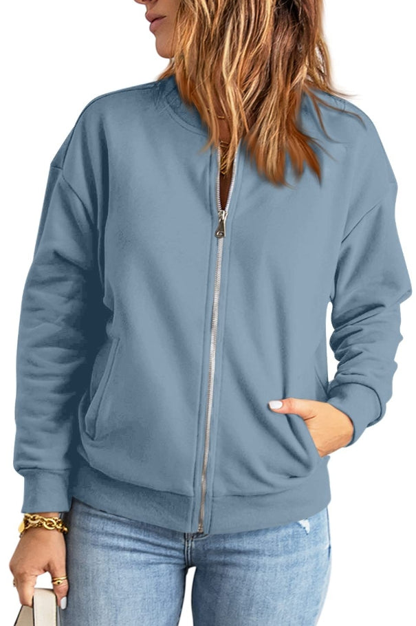 Leah - Suede Bomber Jacket