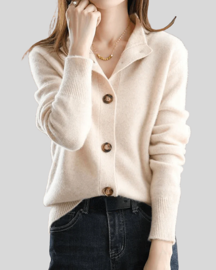 Riley - Retro-Style Cashmere Cardigan