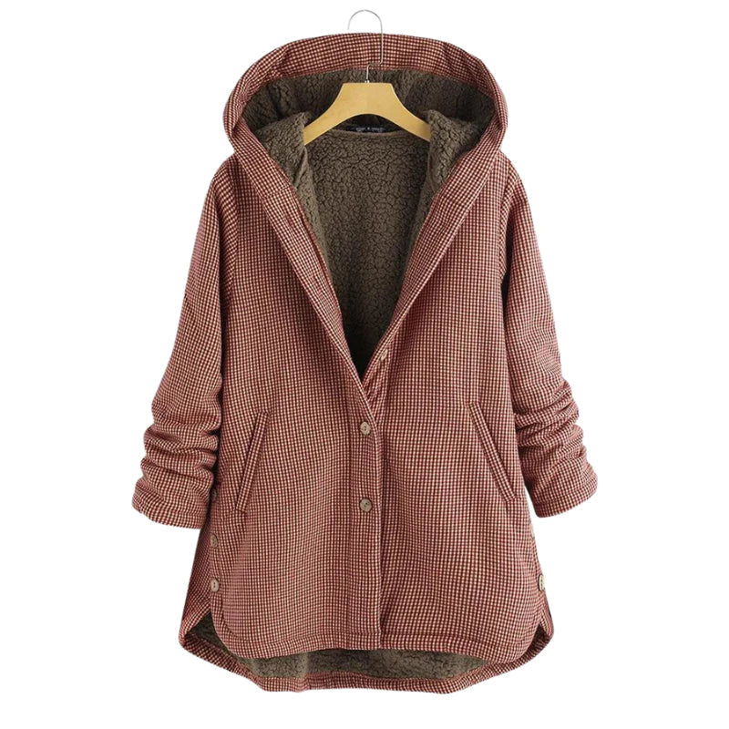 Ruby - Checked Hooded Coat