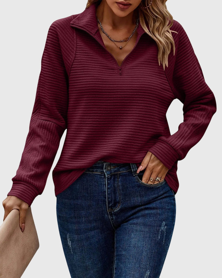 Abigail - Elegant Half-Zip Sweater