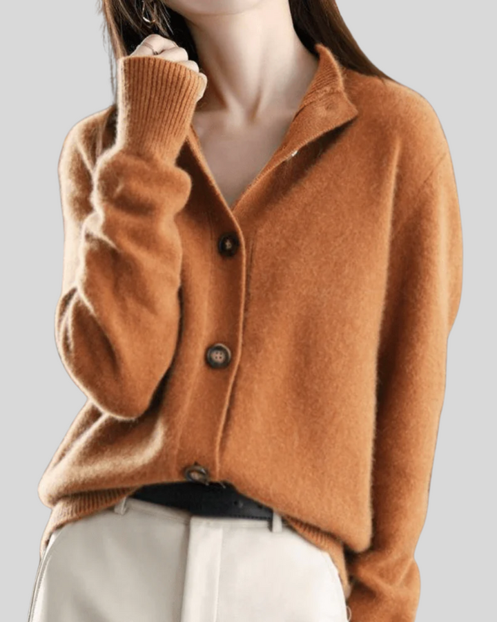 Riley - Retro-Style Cashmere Cardigan