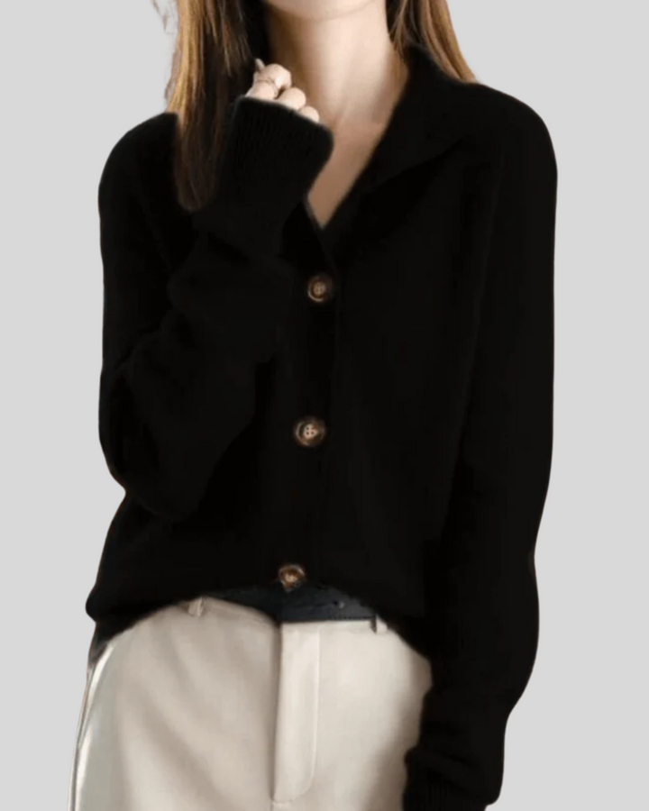 Riley - Retro-Style Cashmere Cardigan