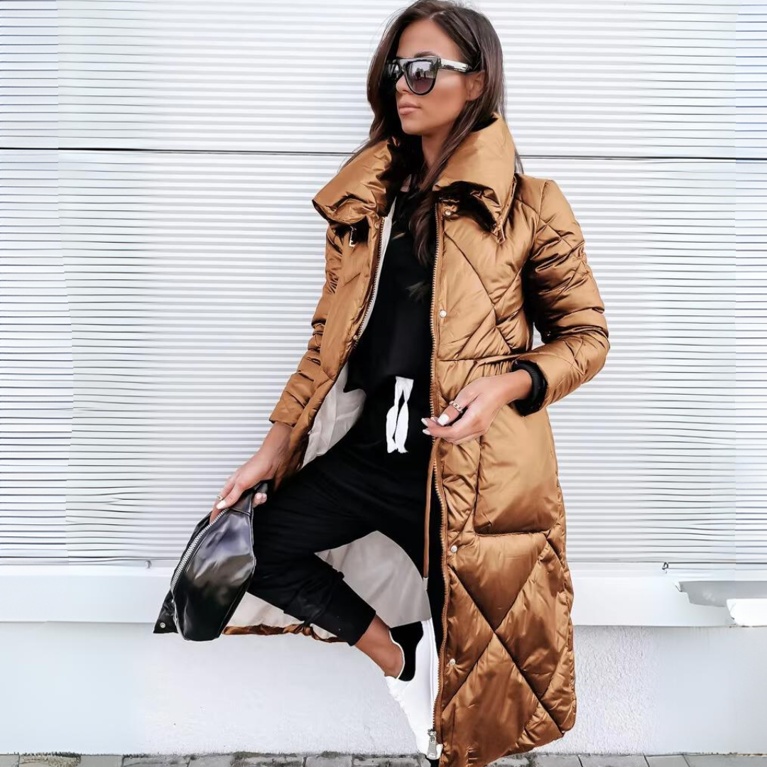 Camila -  Luxe Quilted Long Puffer