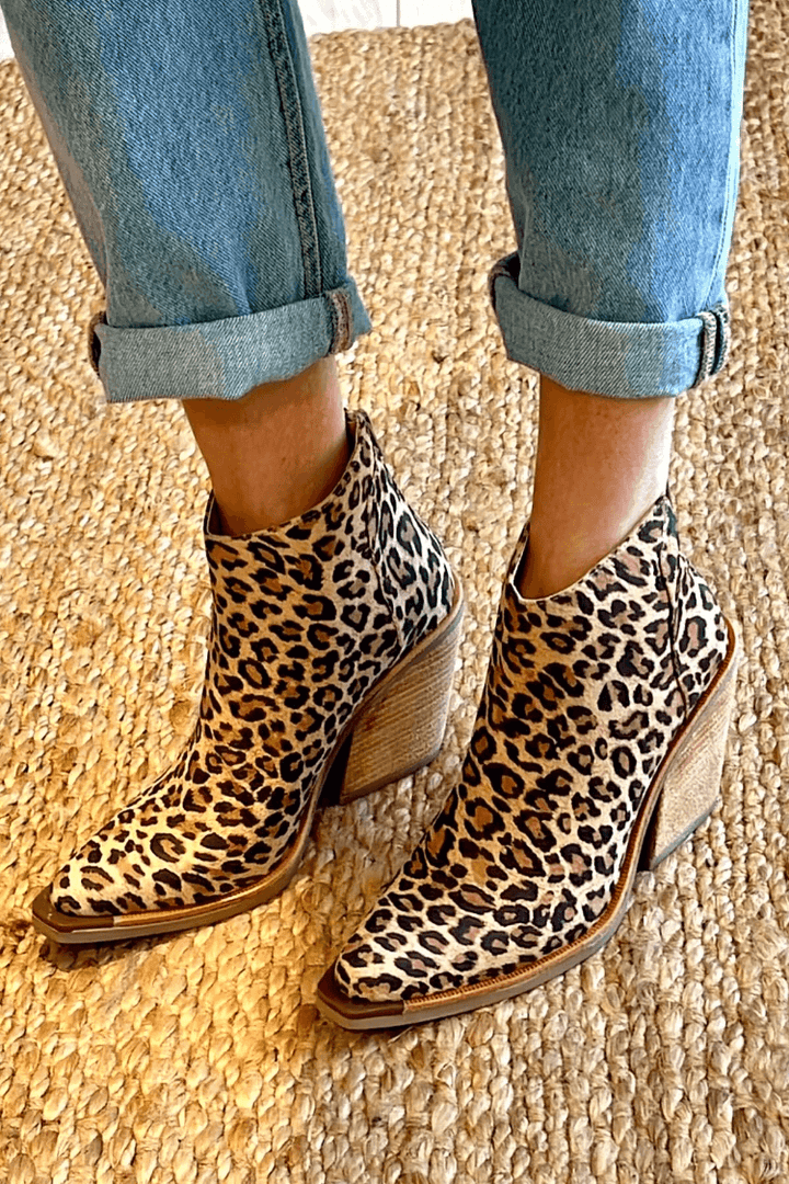 Bianca - Ankle Boots with Leopard Print