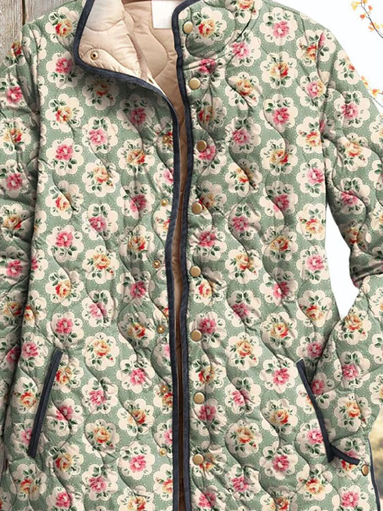 Sienna - Vintage Floral Art Print Jacket for Women