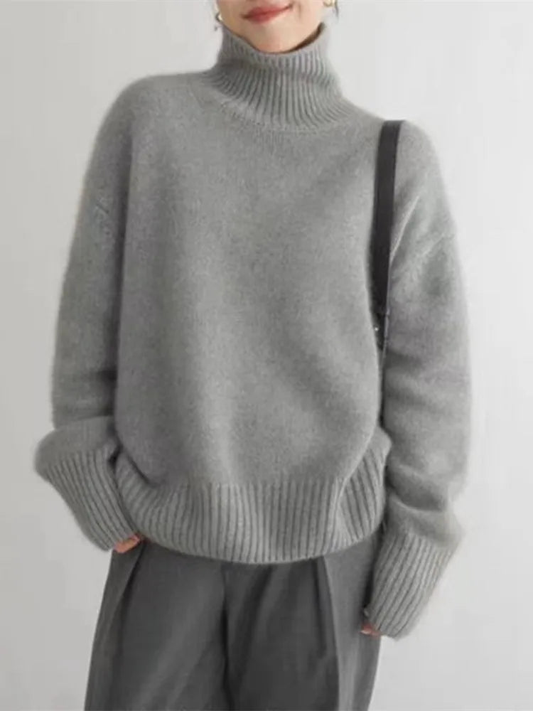 Autumn -  High Collar Sweater