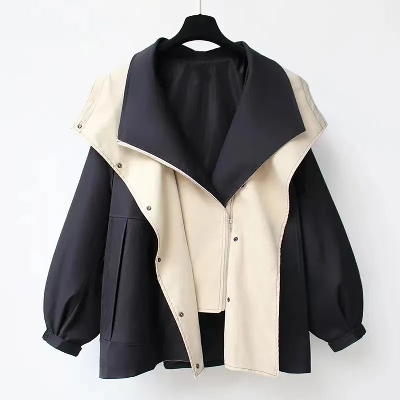 Aurora -Two-Tone Hooded Jacket