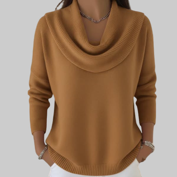 Ava – Effortless Elegance Cowl Neck Sweater